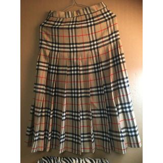 バーバリー(BURBERRY)のバーバリー☆チェックスカート☆程度良used☆サイズ8(S)(ひざ丈スカート)