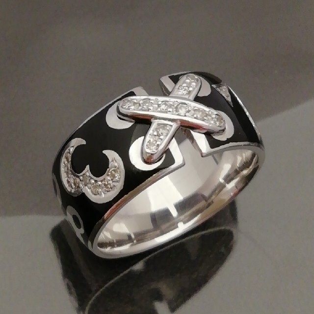 期間限定30%OFF! K18WG✨ダイヤ0.12ct✨数字デザイン☆手触りつるつる