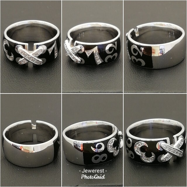 品良く着こなすため K18WG✨ダイヤ0.12ct✨数字デザイン☆手触りつるつる✨かわいい ホワイトゴールド