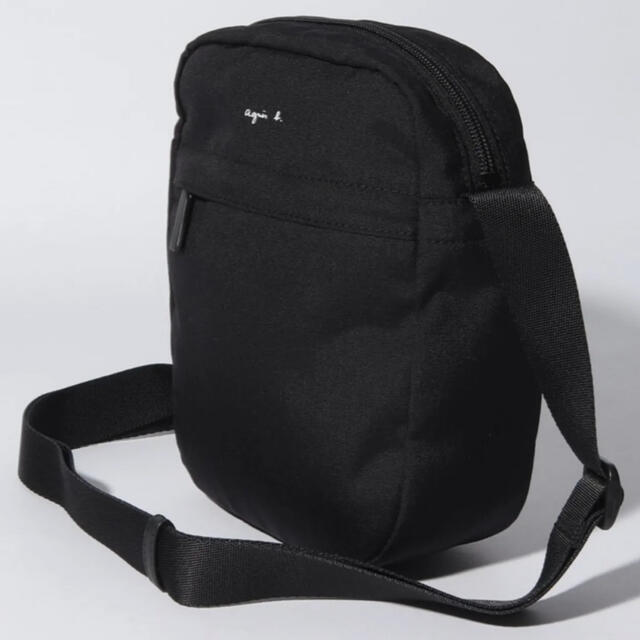 ブラック　アニエスベー  ナイロンショルダーバッグ メンズのバッグ(ショルダーバッグ)の商品写真