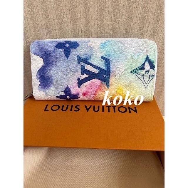 LOUIS VUITTON(ルイヴィトン)のルイヴィトン　ウォーターカラー♪ LV モノグラム ZIPPY 長財布 レディースのファッション小物(財布)の商品写真