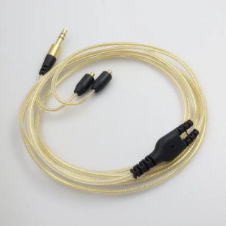 【専門店制作】For SHURE アップグレードケーブル ゴールド(ヘッドフォン/イヤフォン)