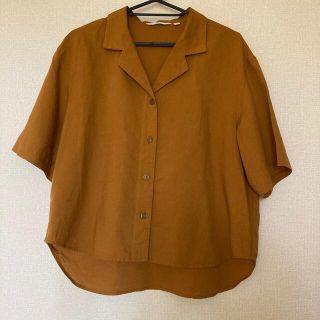 ユニクロ(UNIQLO)のリネンブレンドオープンカラーシャツ（半袖）(シャツ/ブラウス(半袖/袖なし))