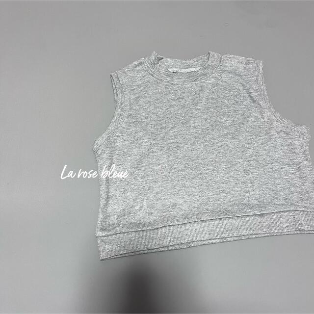 ZARA KIDS(ザラキッズ)の〈アウトレット〉SALE！リブクロップド丈トップス150 キッズ/ベビー/マタニティのキッズ服女の子用(90cm~)(Tシャツ/カットソー)の商品写真