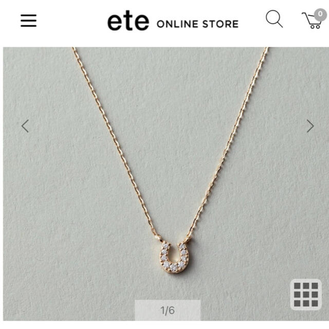 値下げ済み ete K10レイヤー ホースシュー パヴェ ネックレス