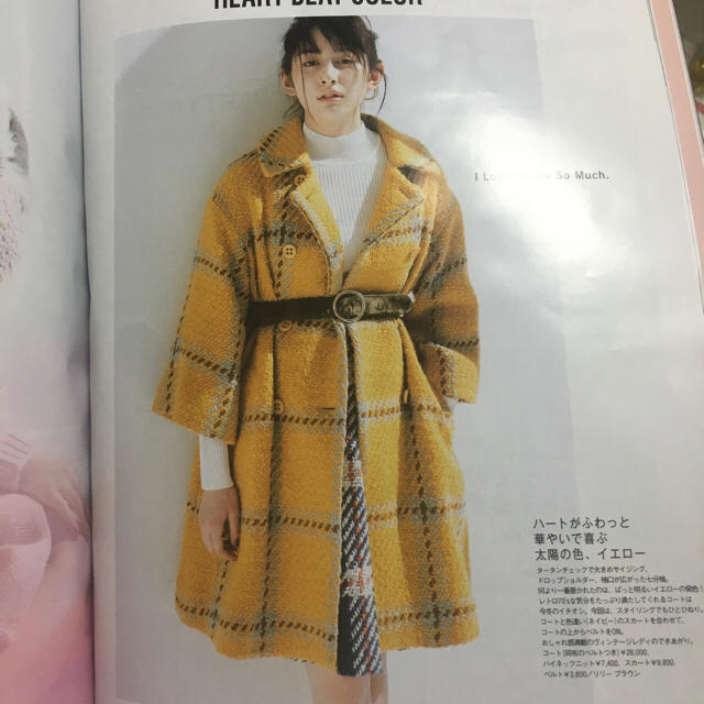 Lily Brown リリーブラウン ar掲載 チェックコート 黄色の通販 by
