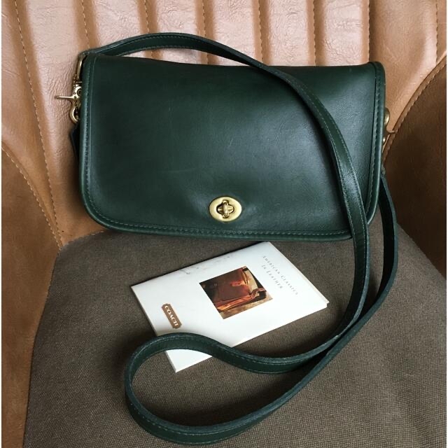 OLD COACH レザーショルダーバッグ　巾着型　極美品レア品