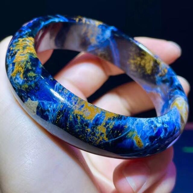 国産】 ⭐︎【天然】ブルーピーターサイト 60.2mm バングル キャッツ