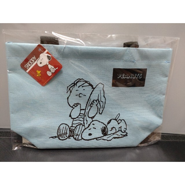 SNOOPY(スヌーピー)のスヌーピー ランチトートバッグ ブルー値下げ インテリア/住まい/日用品のキッチン/食器(弁当用品)の商品写真