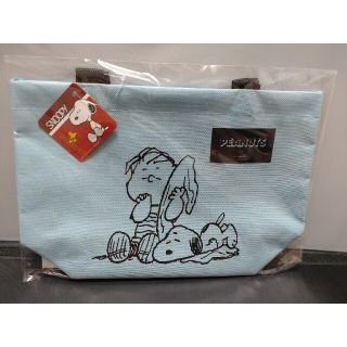 スヌーピー(SNOOPY)のスヌーピー ランチトートバッグ ブルー値下げ(弁当用品)