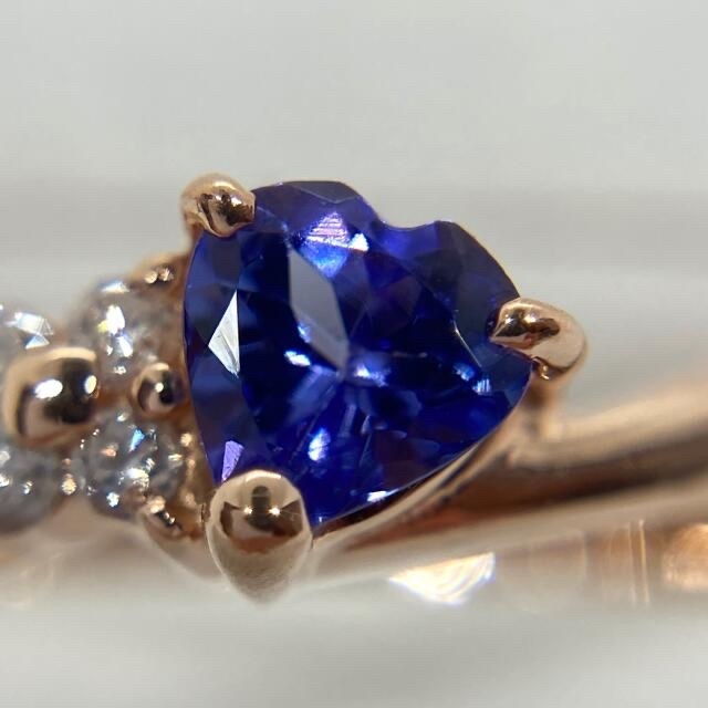 K10PG ダイヤモンド付 アイオライト リング レディースのアクセサリー(リング(指輪))の商品写真