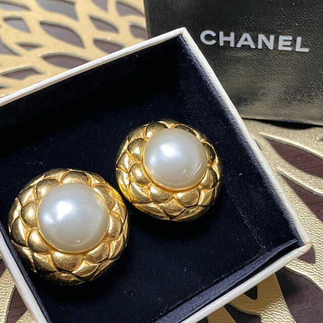 CHANEL シャネル ヴィンテージイヤリング パール ゴールド ...