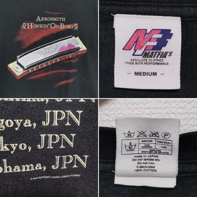 M エアロスミス AEROSMITH Tシャツ ワールドツアー バンド 2004