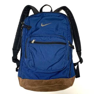 値下✕ NIKE 80年代 レザー切替 ナイロン リュック レッド