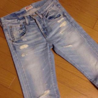 マウジー(moussy)のmoussy デニム  aged wash Straight (デニム/ジーンズ)