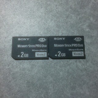 プレイステーションポータブル(PlayStation Portable)のメモリースティック Pro Duo 2GB 2枚セット（製）(携帯用ゲーム機本体)