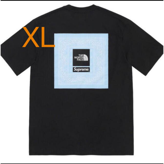 メンズXL Supreme The North Face Bandana Tee 黒