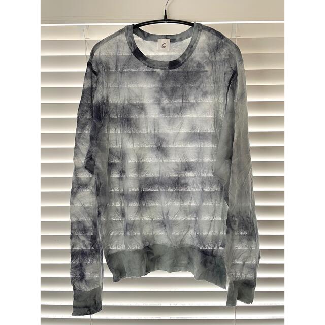 6(ROKU) SUKE TIE DYE MOTIF KNIT PULLOVER