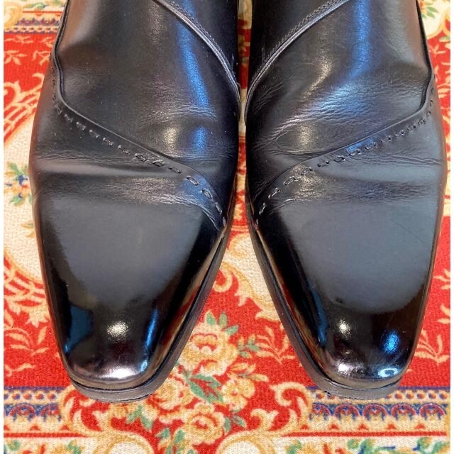 Crockett&Jones(クロケットアンドジョーンズ)の綺麗　MAGNANNI シングルモンクストラップ　黒色　41 メンズの靴/シューズ(ドレス/ビジネス)の商品写真