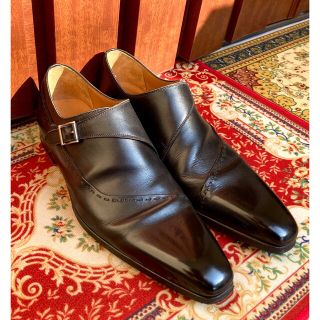 クロケットアンドジョーンズ(Crockett&Jones)の綺麗　MAGNANNI シングルモンクストラップ　黒色　41(ドレス/ビジネス)