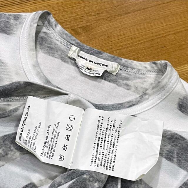 COMME des GARCONS(コムデギャルソン)の希少!ﾒｯｾｰｼﾞﾛﾝT!【GARCONS】ｸﾗｯｸ風染ﾎﾞｰﾀﾞｰCS 送料込 レディースのトップス(カットソー(長袖/七分))の商品写真