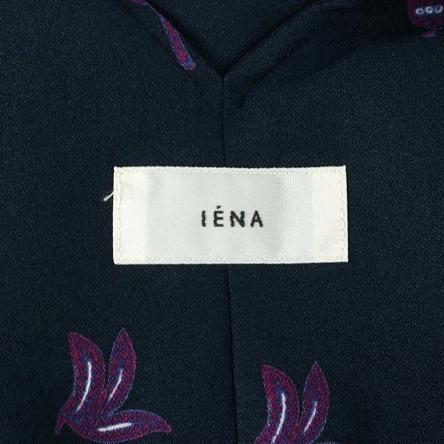 IENA(イエナ)のイエナ 17AW モチーフプリントキャミワンピース ロング 総柄 紺 ネイビー レディースのワンピース(ロングワンピース/マキシワンピース)の商品写真