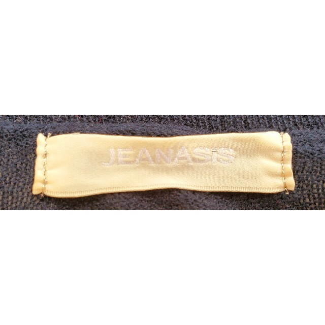 JEANASIS(ジーナシス)のJEANASIS　ジーナシス　七分丈　フリーサイズ　赤紺　ボーダー　ニット レディースのトップス(ニット/セーター)の商品写真