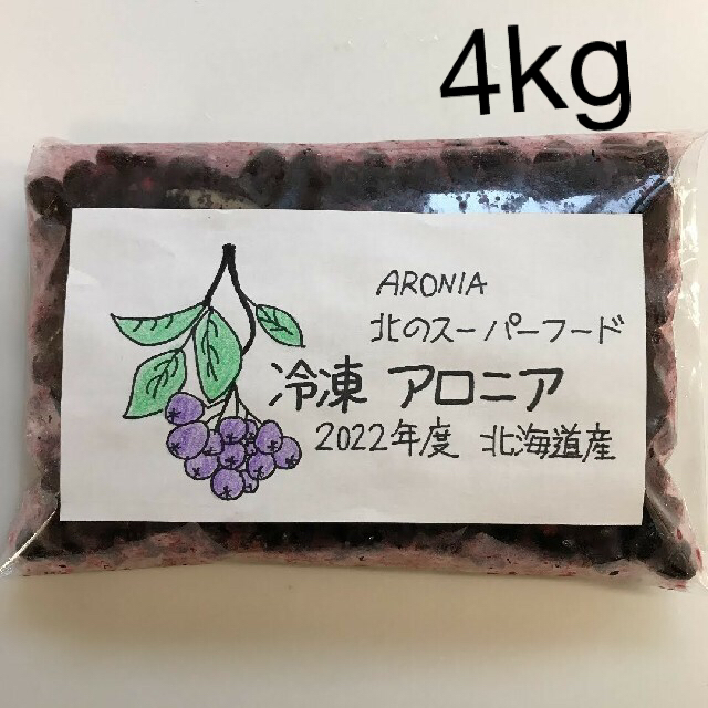 北海道産アロニア冷凍果実　4kg食品