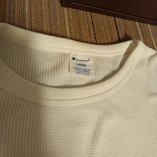 Champion(チャンピオン)のChampion チャンピオン サーマル 長袖  Lサイズ （M）白 メンズのトップス(Tシャツ/カットソー(七分/長袖))の商品写真