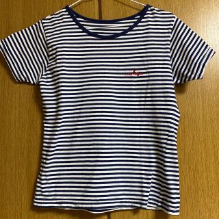 クレージュ(Courreges)のcourreges ボーダーTシャツ　ネイビー(Tシャツ(半袖/袖なし))