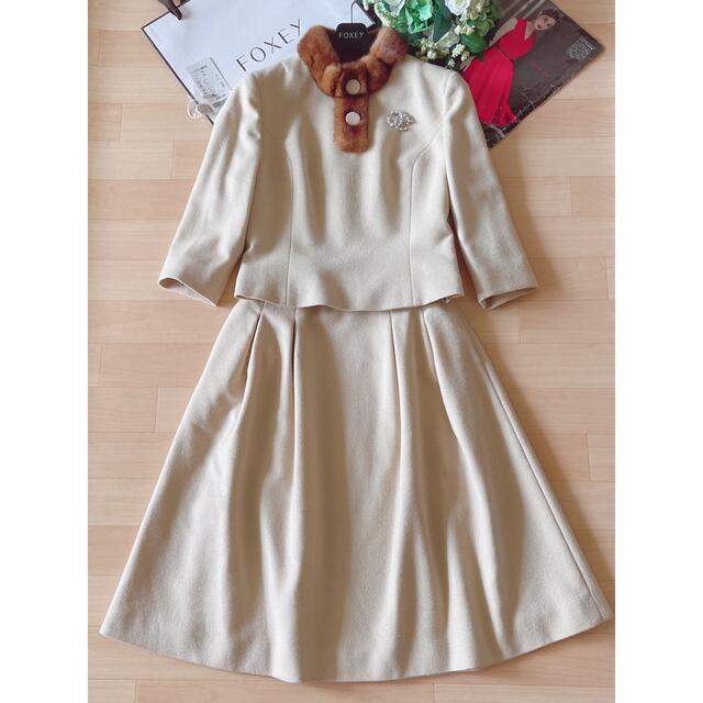 オープニング 大放出セール FOXEY - 新品!FOXEY カシミアミンク襟