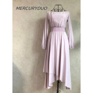 マーキュリーデュオ(MERCURYDUO)の【完売商品】ウエストリブ切替ヘムワンピース(ロングワンピース/マキシワンピース)