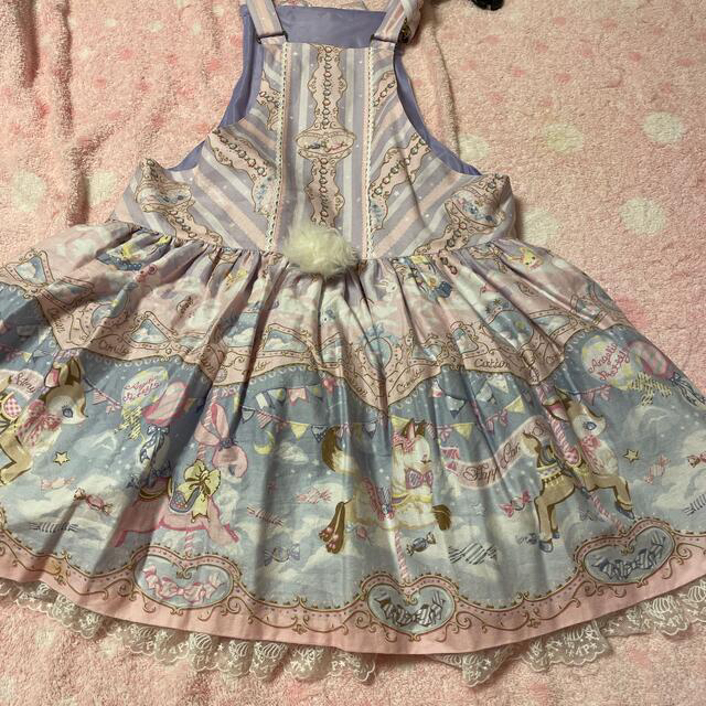 Angelic Pretty(アンジェリックプリティー)のFantasic Carnivalサロペット単品　ラベンダー レディースのパンツ(サロペット/オーバーオール)の商品写真