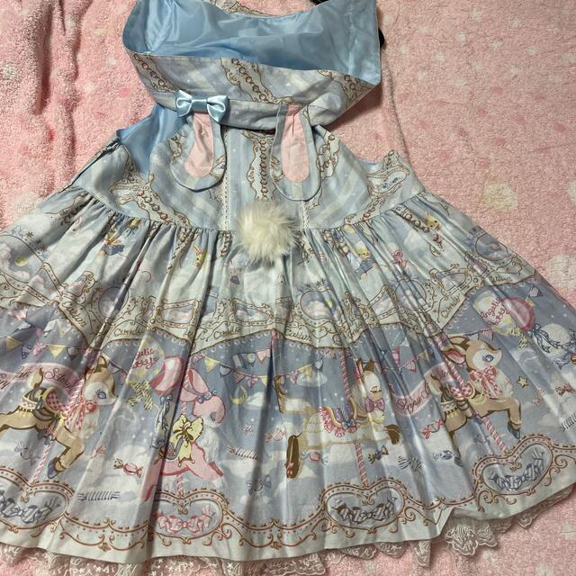 Angelic Pretty(アンジェリックプリティー)のFantasic Carnivalサロペット単品　サックス レディースのパンツ(サロペット/オーバーオール)の商品写真