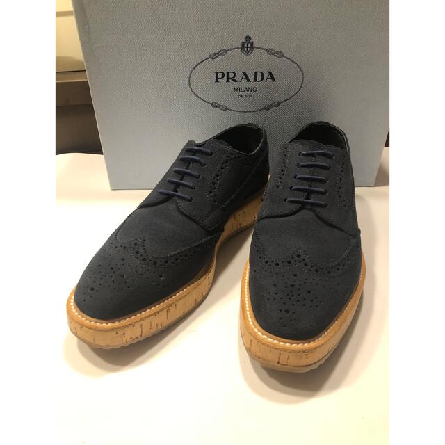 極美品 PRADA プラダ ブラック ローファー/革靴37（23.5cm）