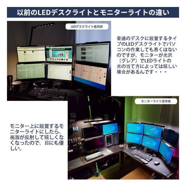 モニターライト クリップ デスクトップ led  テレワーク 在宅ワーク 2