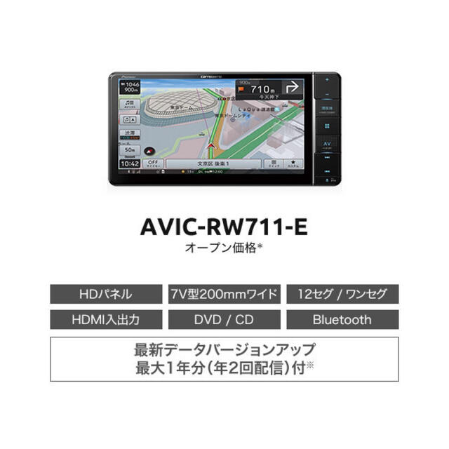 ★フルセット★カロッツェリア カーナビ AVIC-MRZ77Bluetooth