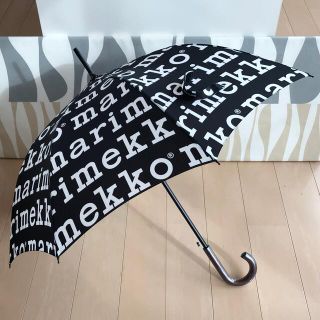 マリメッコ(marimekko)の新品 marimekko Stick MARILOGO マリロゴ 長傘 ブラック(傘)