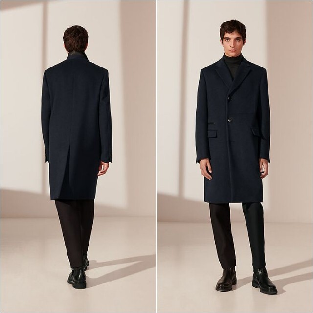 Hermes - 新品 定価130万円 エルメス カシミヤ チェスターコート 黒