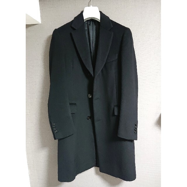Hermes - 新品 定価130万円 エルメス カシミヤ チェスターコート 黒