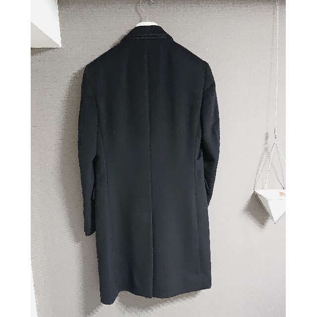 新品 定価130万円 エルメス カシミヤ チェスターコート 黒 サイズ46