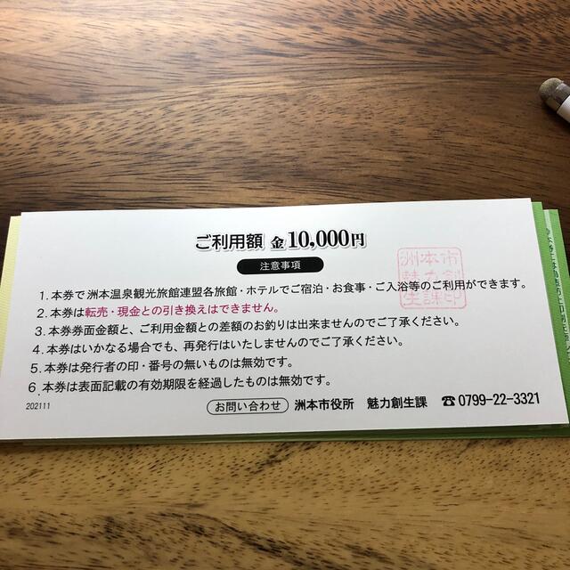 専用　洲本温泉利用券　令和7年6月末　60000円分 チケットの施設利用券(その他)の商品写真