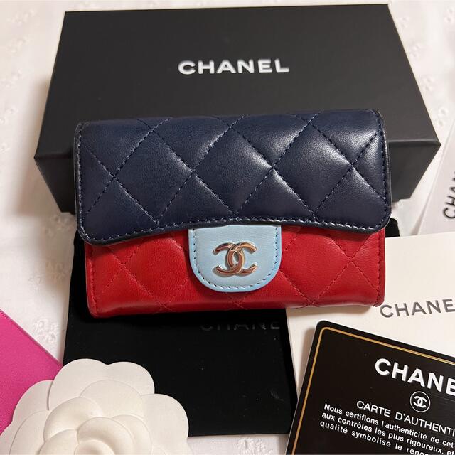 CHANEL 【専用】激レアカラー☆CHANEL シャネル トリコロール カードケースの通販 by AAki's shop☆｜シャネルならラクマ