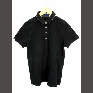 フレッドペリー(FRED PERRY)のフレッドペリー FRED PERRY 半袖 ポロシャツ 鹿の子 黒 サイズM(ポロシャツ)