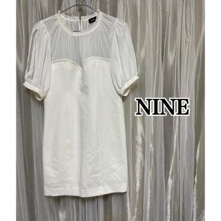 ナイン(NINE)のナイン NINE 肩あきシフォンワンピース(ミニワンピース)