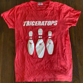 TRICERATOPS Tシャツ 赤 S(Tシャツ/カットソー(半袖/袖なし))