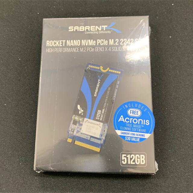 Sabrent 512GB ロケットNVMe PCIe M.2 2242 - PCパーツ