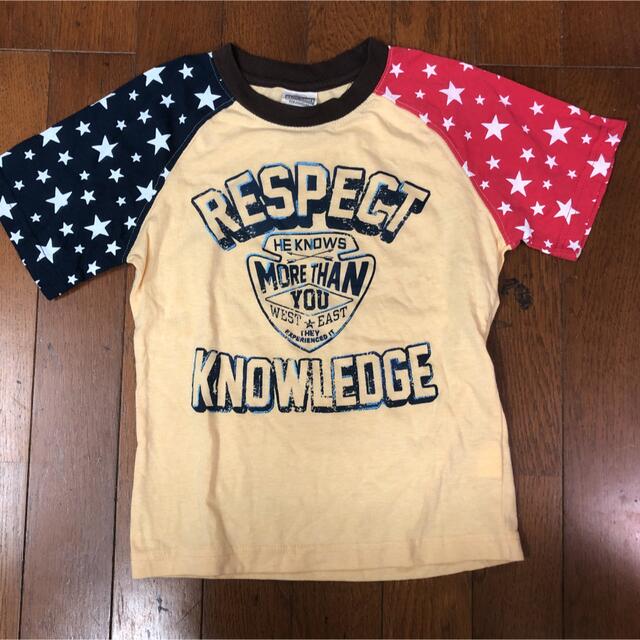 キッズ　カラーブロックTシャツ　130 キッズ/ベビー/マタニティのキッズ服男の子用(90cm~)(Tシャツ/カットソー)の商品写真