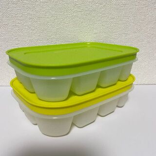 【新品未使用】Tupperware 容器（イエロー＋グリーン）送料無料(容器)