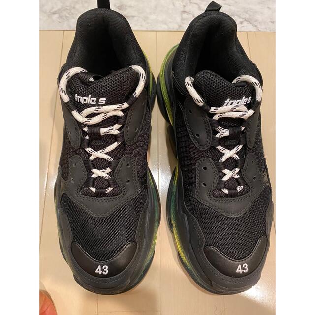 Balenciaga(バレンシアガ)のBalenciaga Triple S 43 ブラック　クリアソール メンズの靴/シューズ(スニーカー)の商品写真